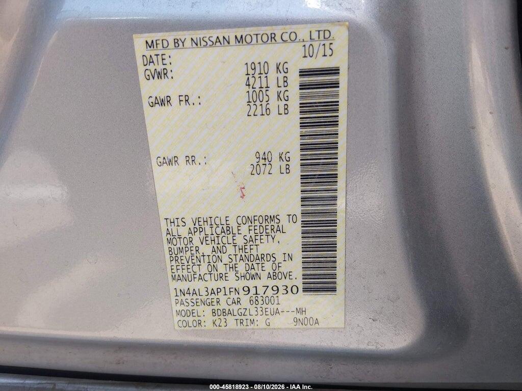 1N4AL3AP1FN917930 2015 NISSAN ALTIMA photo no. 9