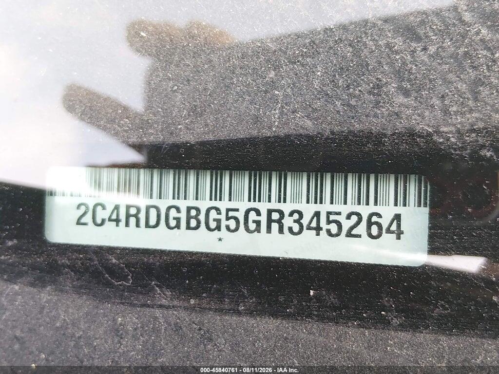 2C4RDGBG5GR345264 2016 DODGE GRAND CARAVAN photo no. 9