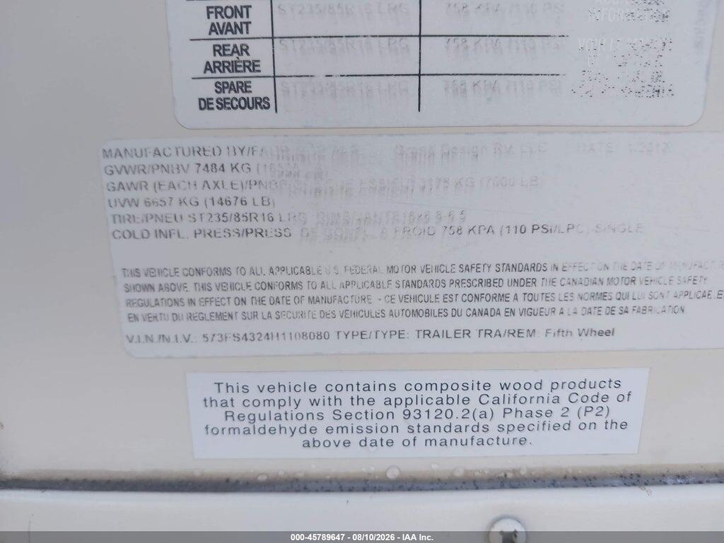573FS4324H1108080 2017 GRAND DESIGN OTHER photo no. 9