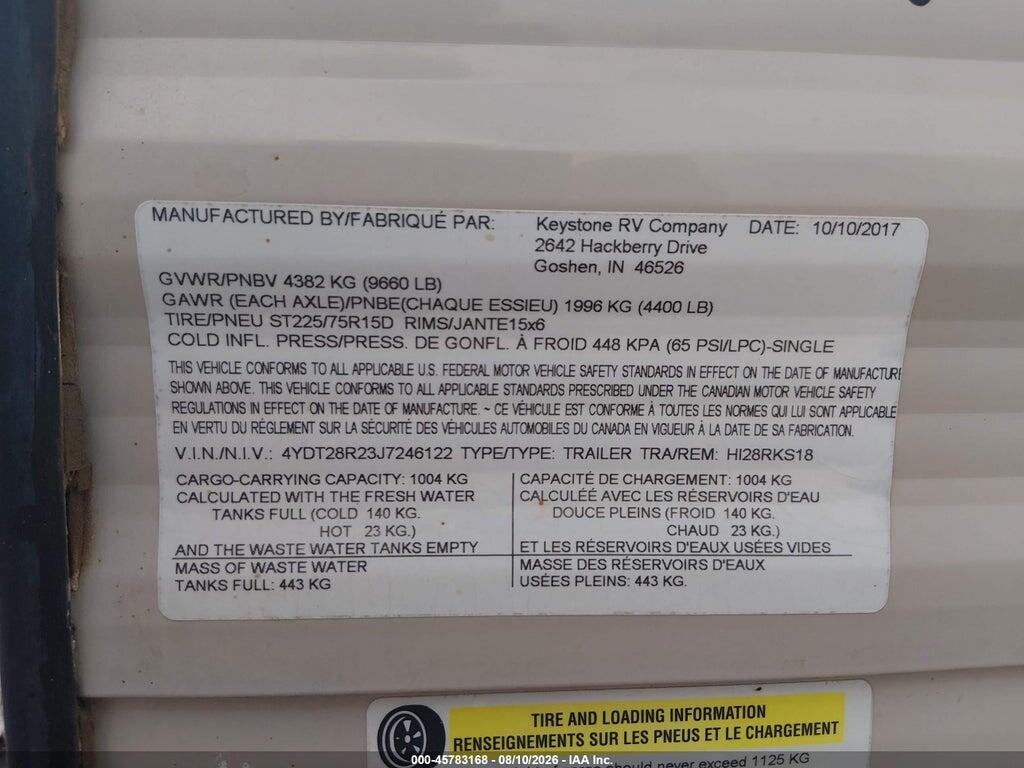 4YDT28R23J7246122 2018 OTHER OTHER photo no. 9