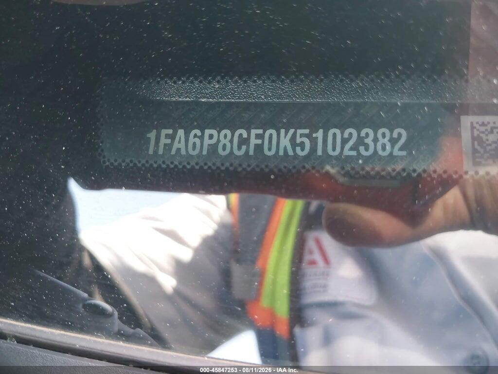 1FA6P8CF0K5102382 2019 FORD MUSTANG photo no. 9