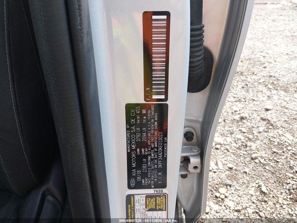 3KPF34AD3KE013023 2019 KIA FORTE photo no. 9