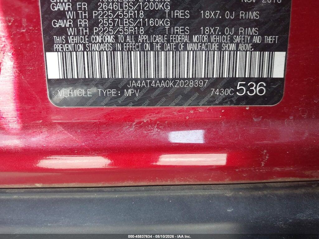 JA4AT4AA0KZ028397 2019 MITSUBISHI ECLIPSE CROSS photo no. 9