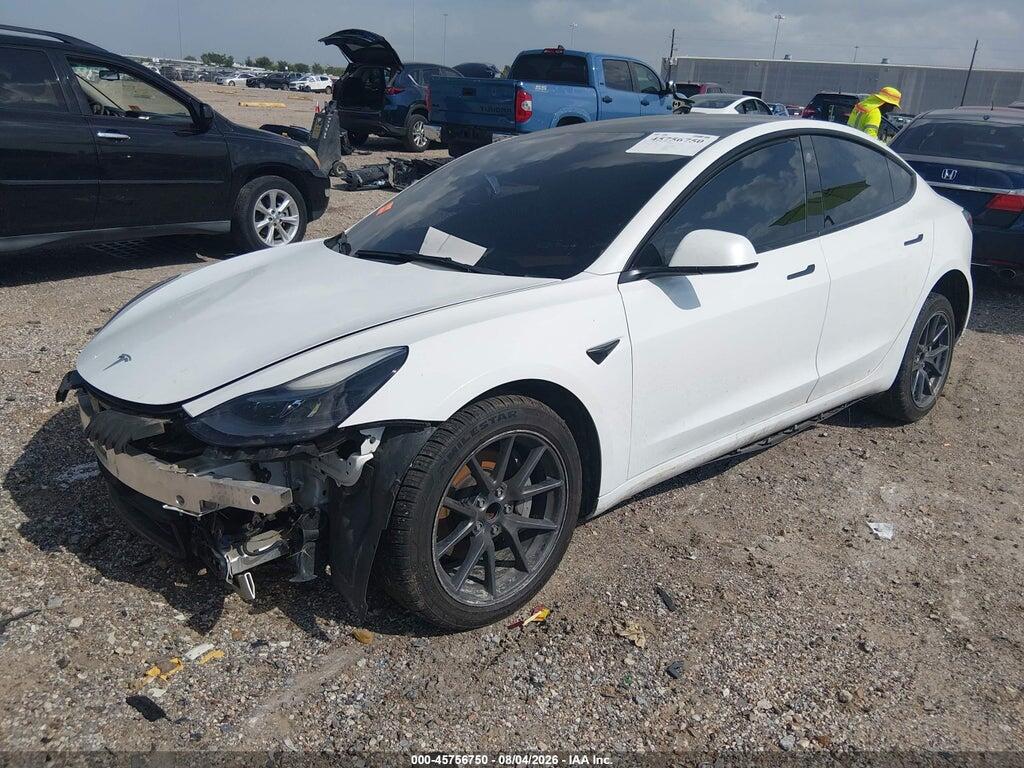 5YJ3E1EA1NF160581 2022 TESLA MODEL 3 photo no. 2