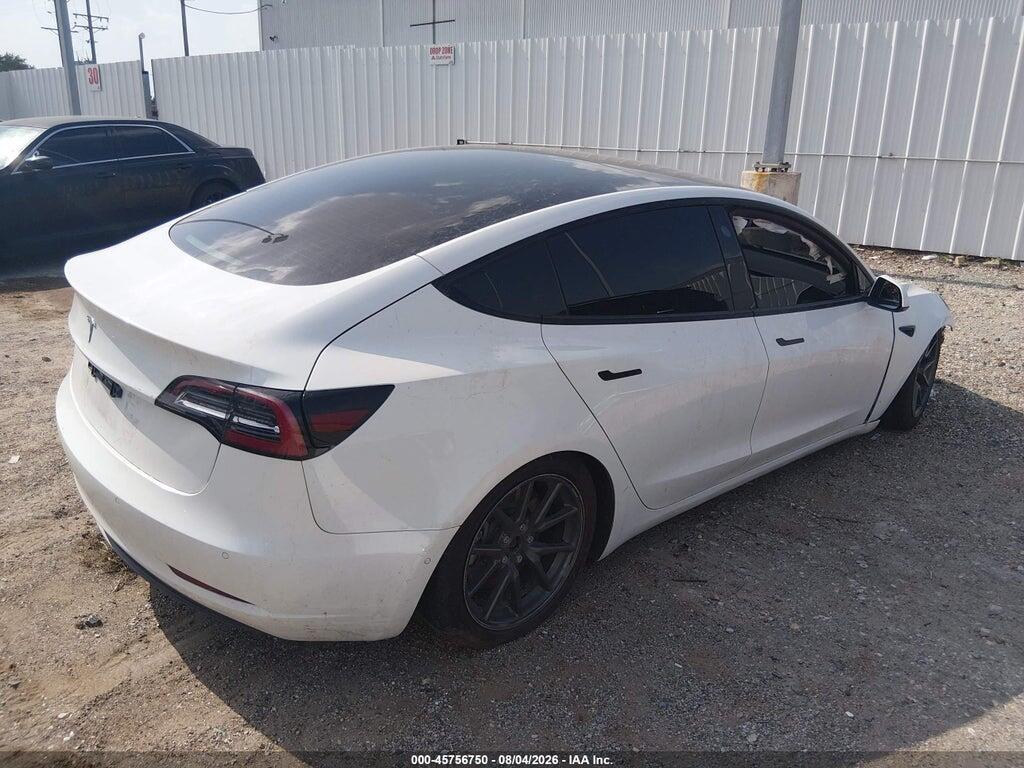 5YJ3E1EA1NF160581 2022 TESLA MODEL 3 photo no. 4