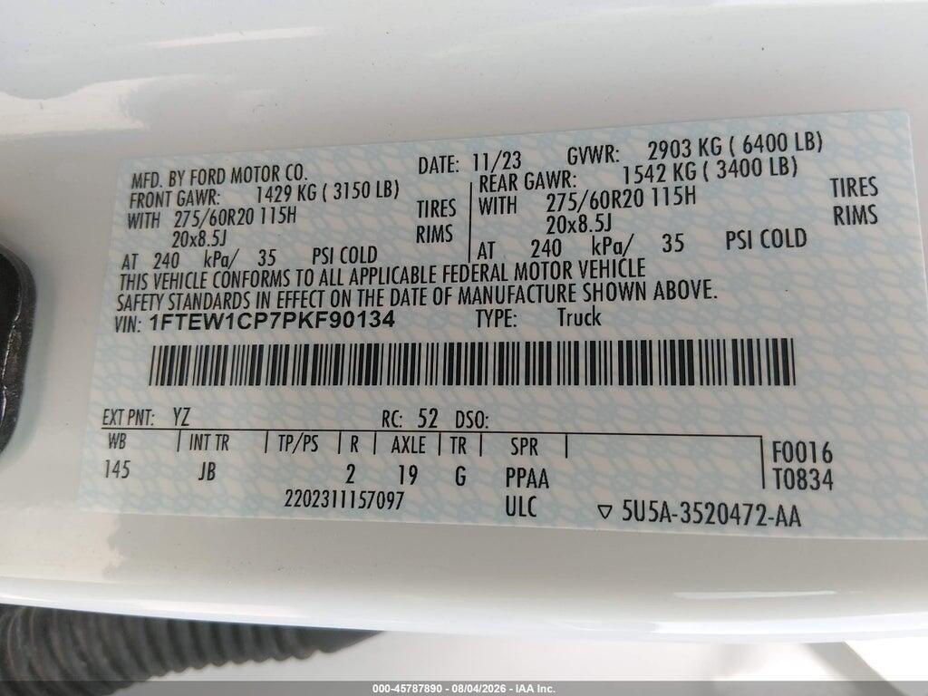 1FTEW1CP7PKF90134 2023 FORD F-150 photo no. 9