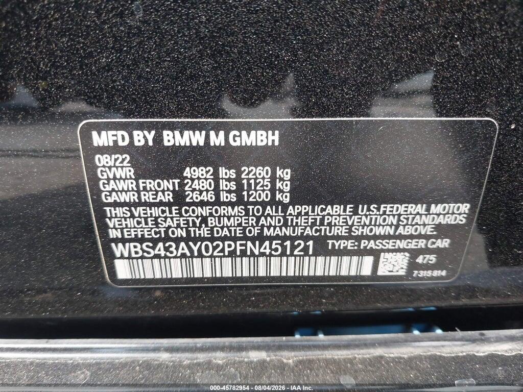 WBS43AY02PFN45121 2023 BMW M3 photo no. 9