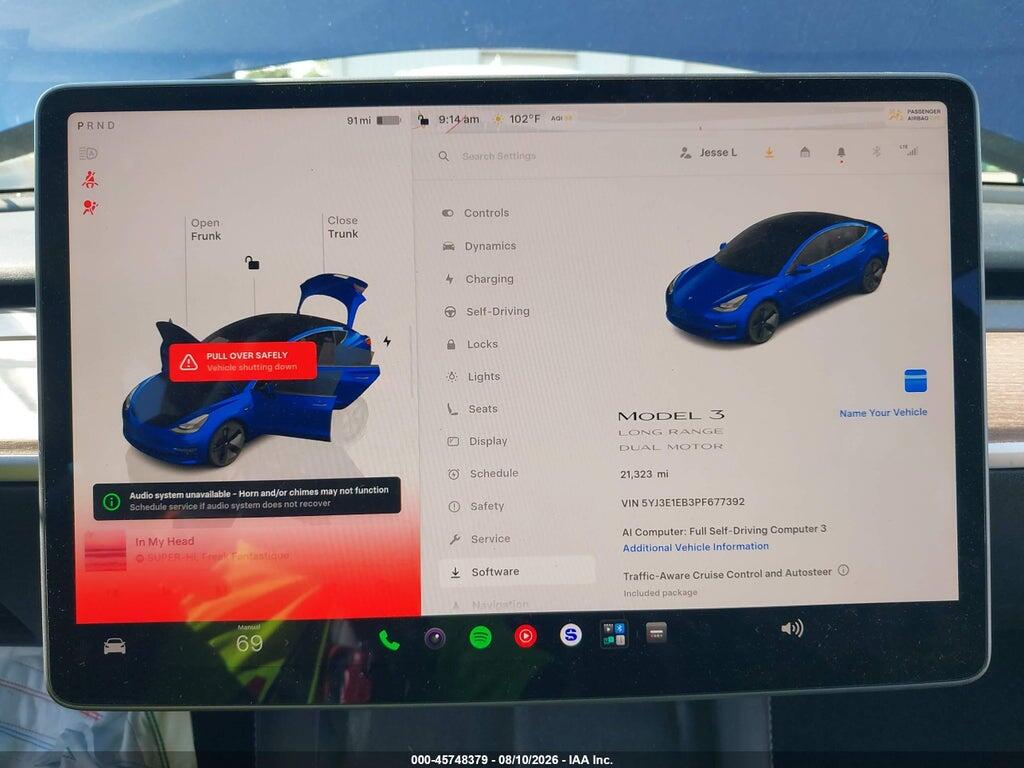 5YJ3E1EB3PF677392 2023 TESLA MODEL 3 photo no. 7