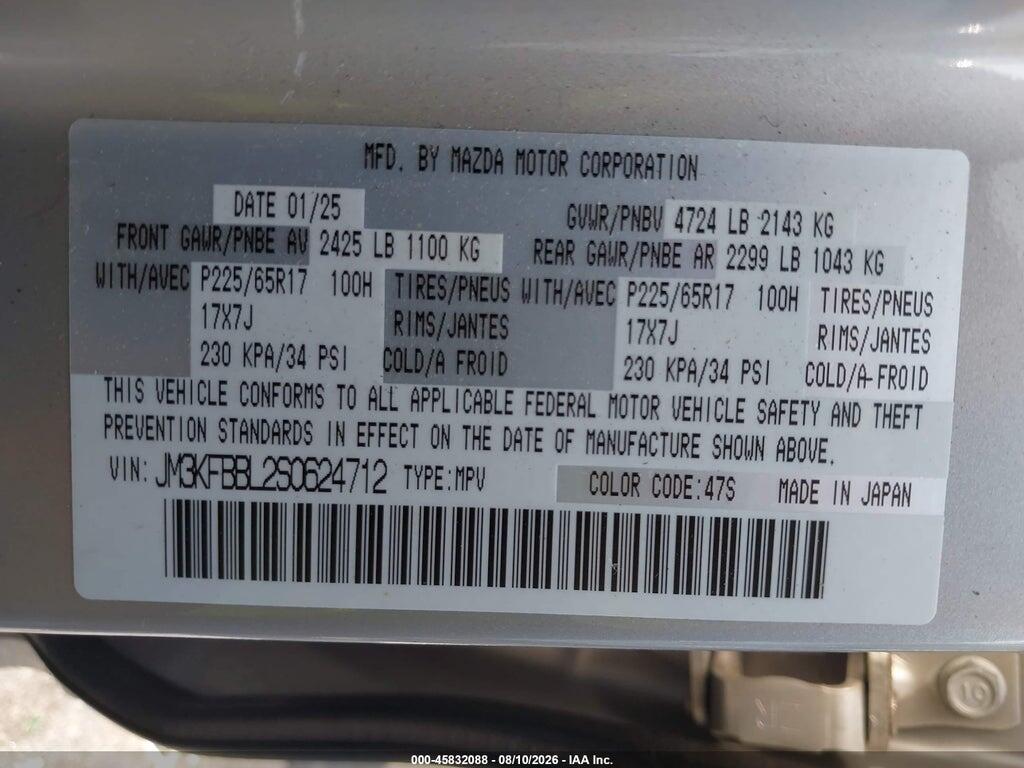 JM3KFBBL2S0624712 2025 MAZDA CX-5 photo no. 9