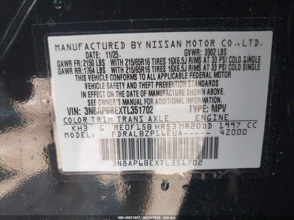 3N8AP6BEXTL351702 2026 NISSAN KICKS photo no. 9