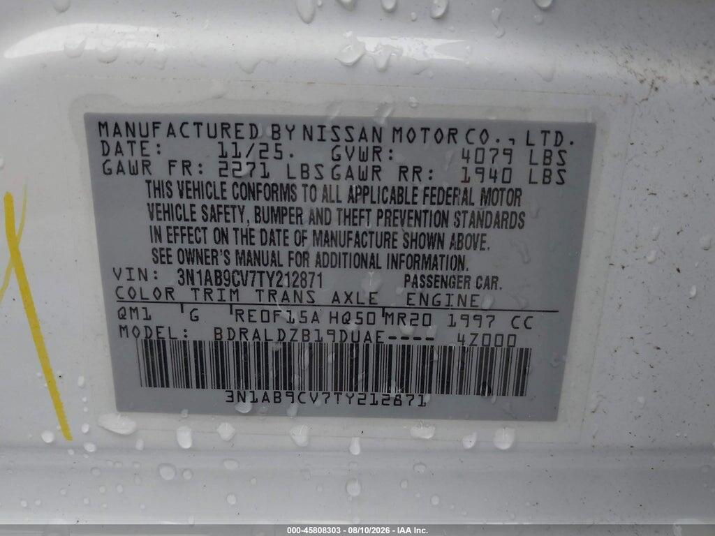3N1AB9CV7TY212871 2026 NISSAN SENTRA photo no. 9