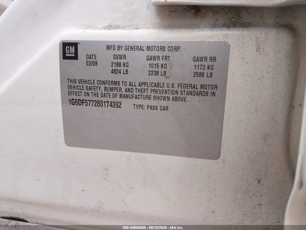 1G6DF577280174392 2008 CADILLAC CTS photo no. 9
