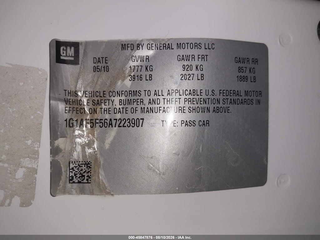 1G1AF5F56A7223907 2010 CHEVROLET COBALT photo no. 9