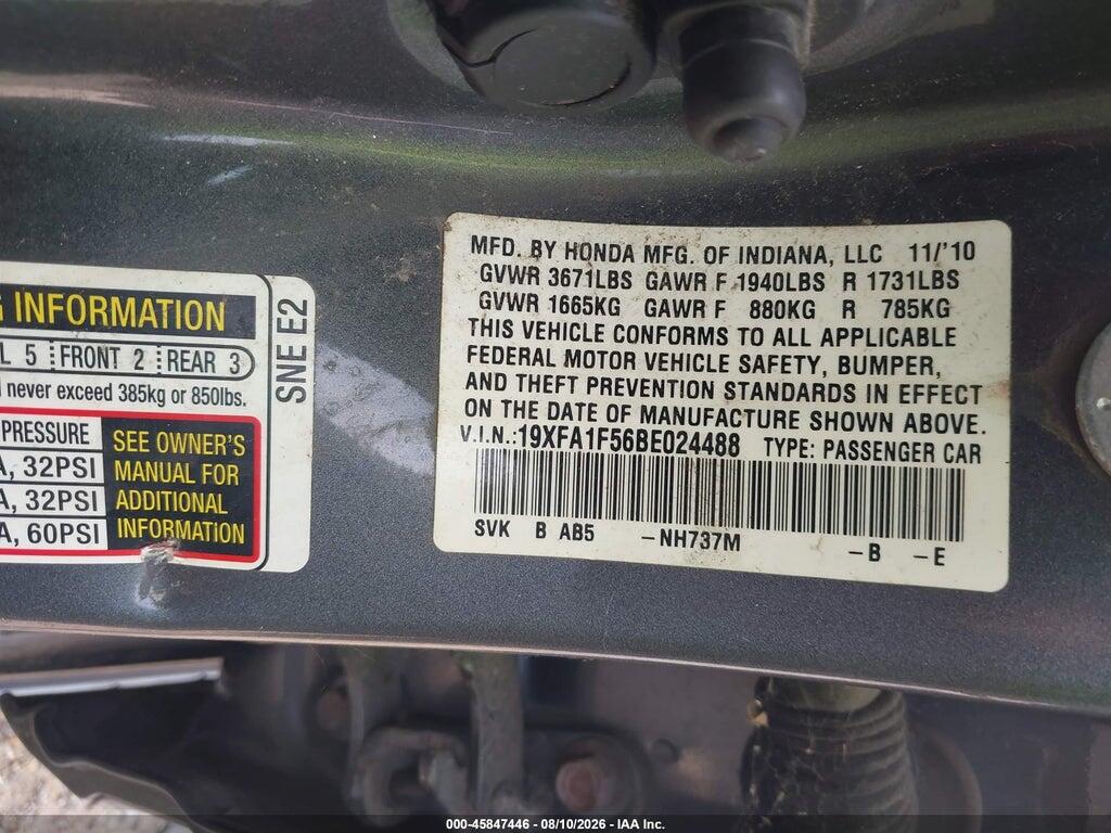 19XFA1F56BE024488 2011 HONDA CIVIC photo no. 9