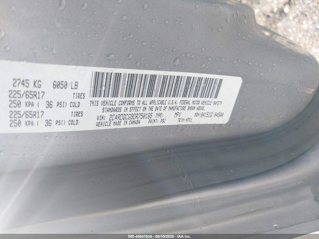 2C4RDGCG9DR750165 2013 DODGE GRAND CARAVAN photo no. 9