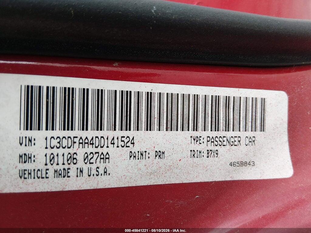 1C3CDFAA4DD141524 2013 DODGE DART photo no. 9