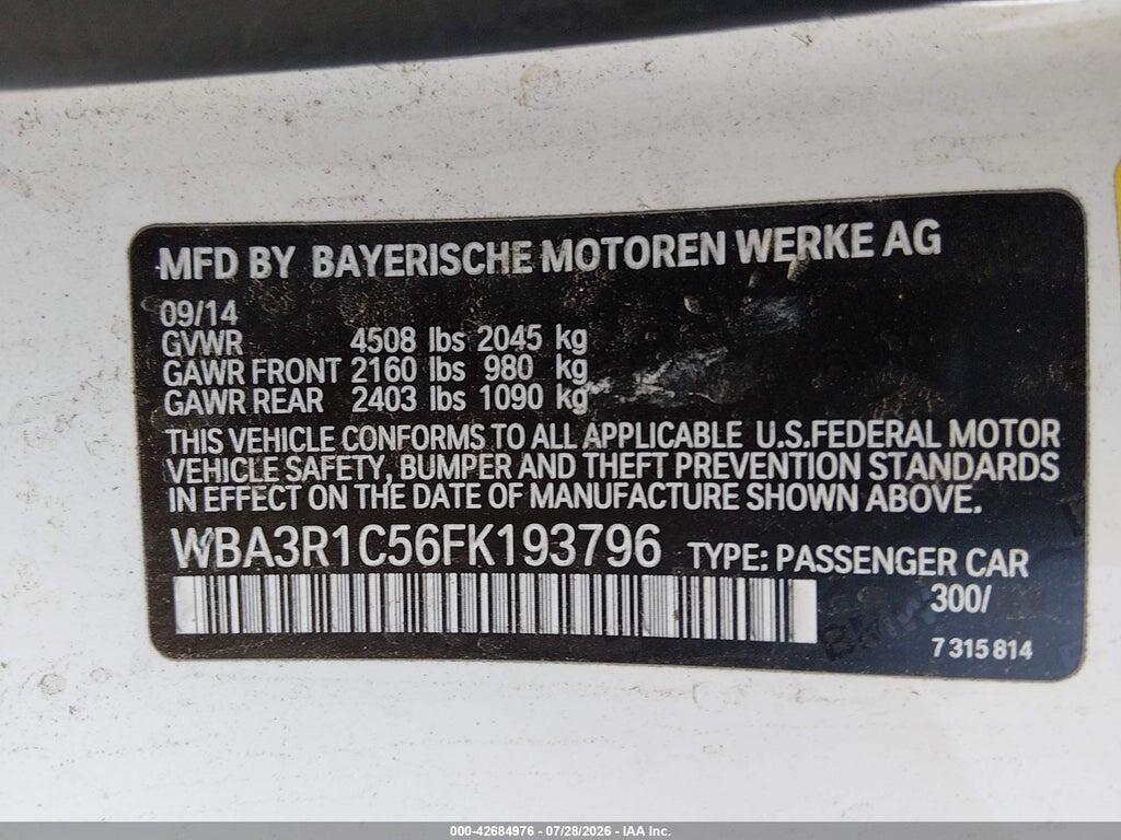 WBA3R1C56FK193796 2015 BMW 435I photo no. 9