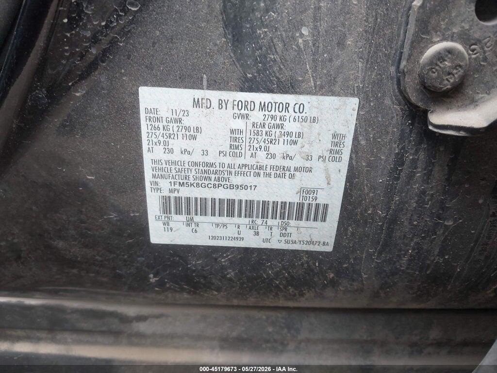 1FM5K8GC8PGB95017 2023 FORD EXPLORER photo no. 9