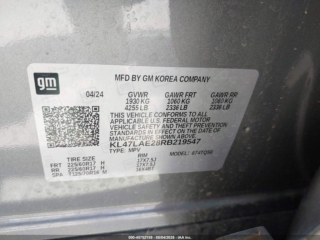 KL47LAE28RB219547 2024 BUICK ENVISTA photo no. 9