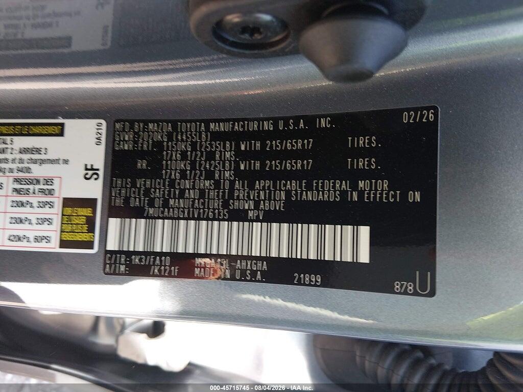 7MUCAABGXTV176135 2026 TOYOTA COROLLA CROSS photo no. 9
