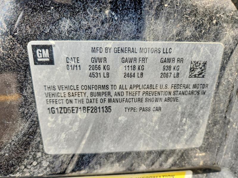 2011 CHEVROLET MALIBU 2LT — Фото 12 из 12