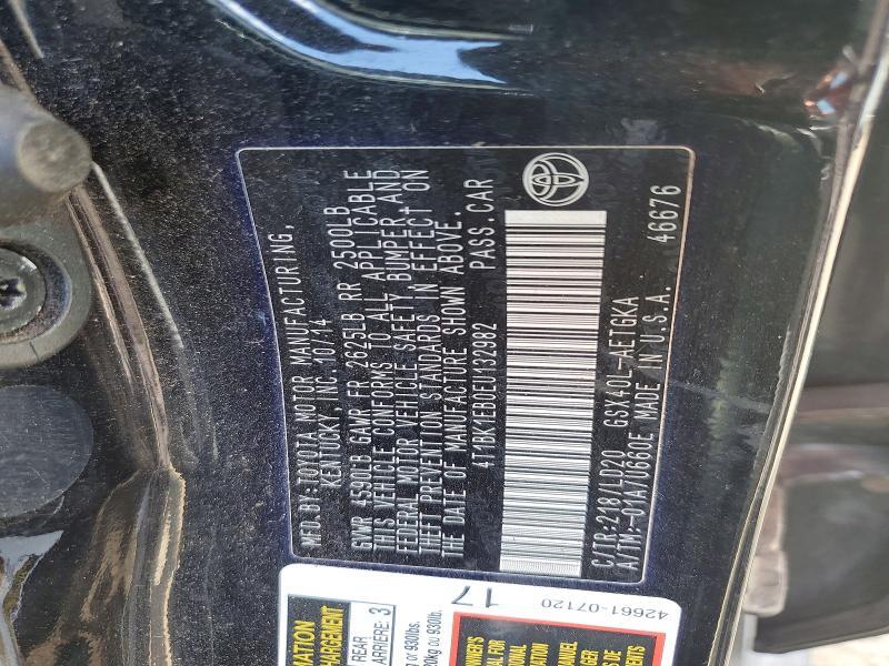4T1BK1EB0EU132982 2014 TOYOTA AVALON photo no. 12