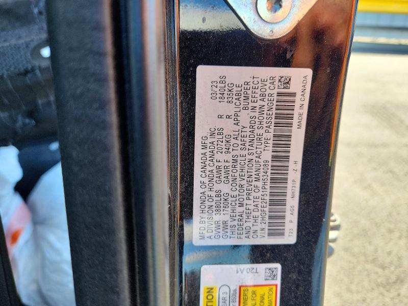 2HGFE2F51PH534089 2023 HONDA CIVIC photo no. 12