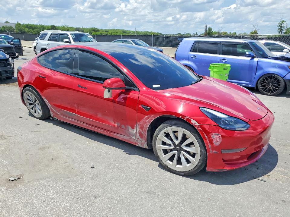 5YJ3E1EA2NF186798 2022 TESLA MODEL 3 photo no. 4