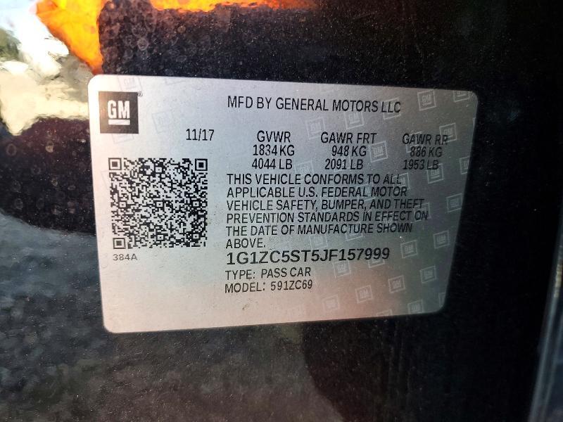 1G1ZC5ST5JF157999 2018 CHEVROLET MALIBU photo no. 12