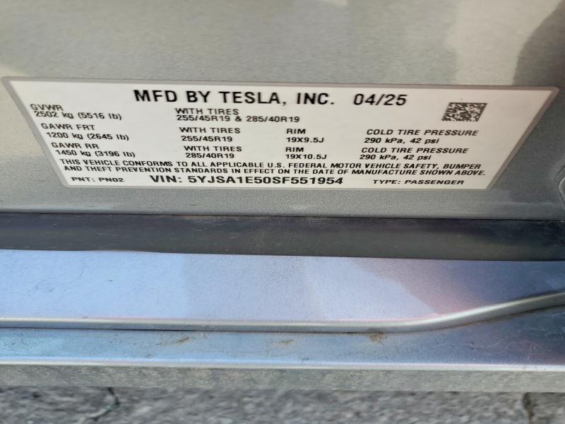 2025 TESLA MODEL S — Фото 12 из 12