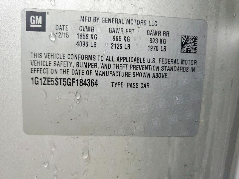 1G1ZE5ST5GF184364 2016 CHEVROLET MALIBU photo no. 12