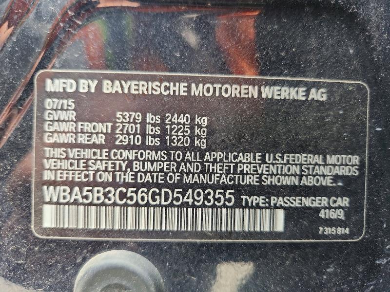 WBA5B3C56GD549355 2016 BMW 535 photo no. 12