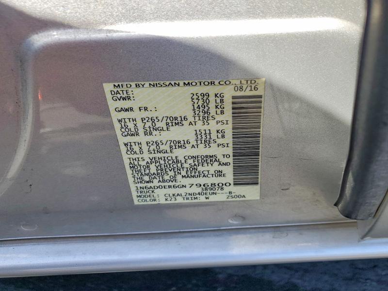 1N6AD0ER6GN796800 2016 NISSAN FRONTIER photo no. 12