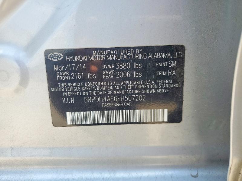 5NPDH4AE6EH507202 2014 HYUNDAI ELANTRA photo no. 12