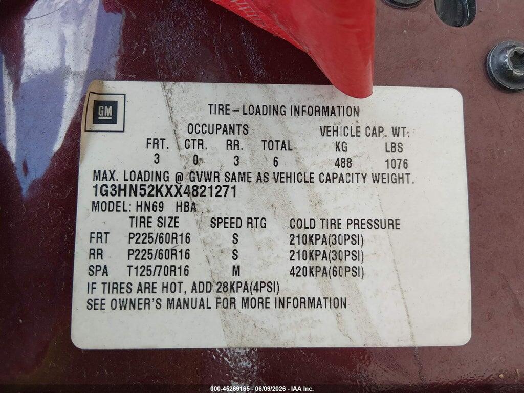 1G3HN52KXX4821271 1999 OLDSMOBILE EIGHTY-EIGHT photo no. 9