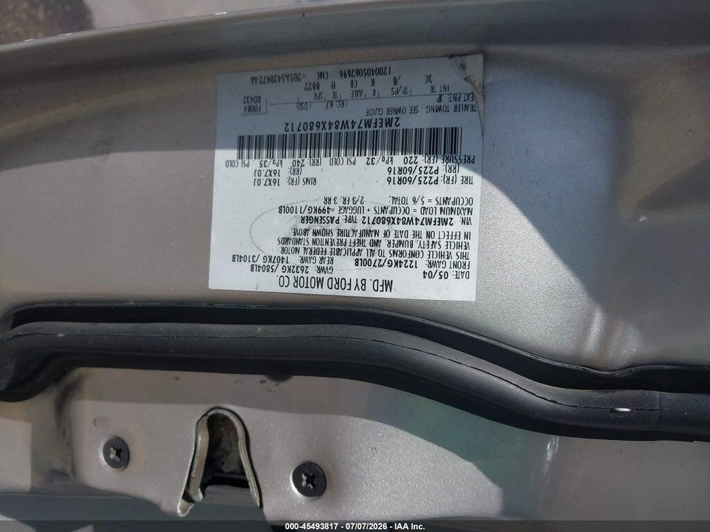 2MEFM74W84X680712 2004 MERCURY GRAND MARQUIS photo no. 9