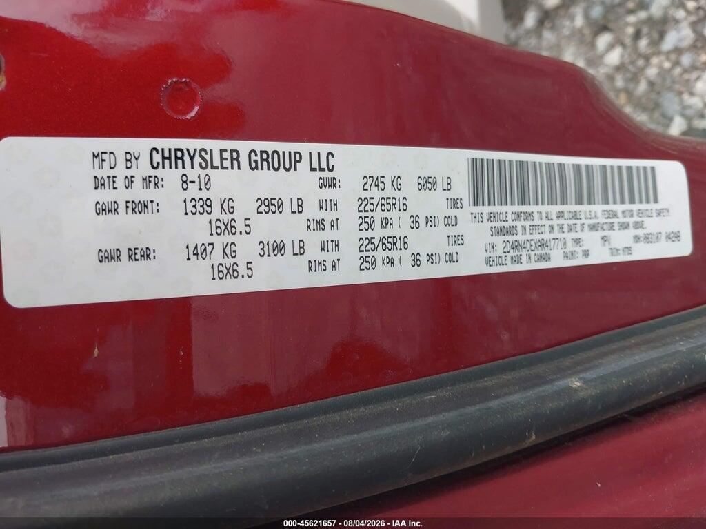 2D4RN4DEXAR417710 2010 DODGE GRAND CARAVAN photo no. 9