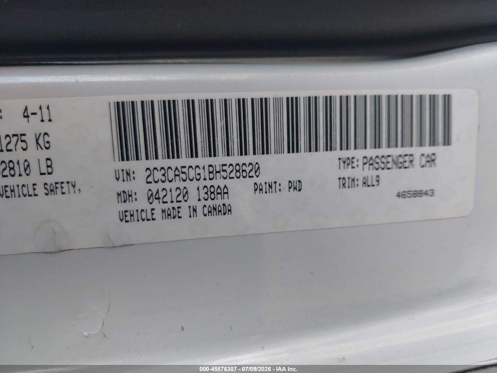 2C3CA5CG1BH528620 2011 CHRYSLER 300 photo no. 9