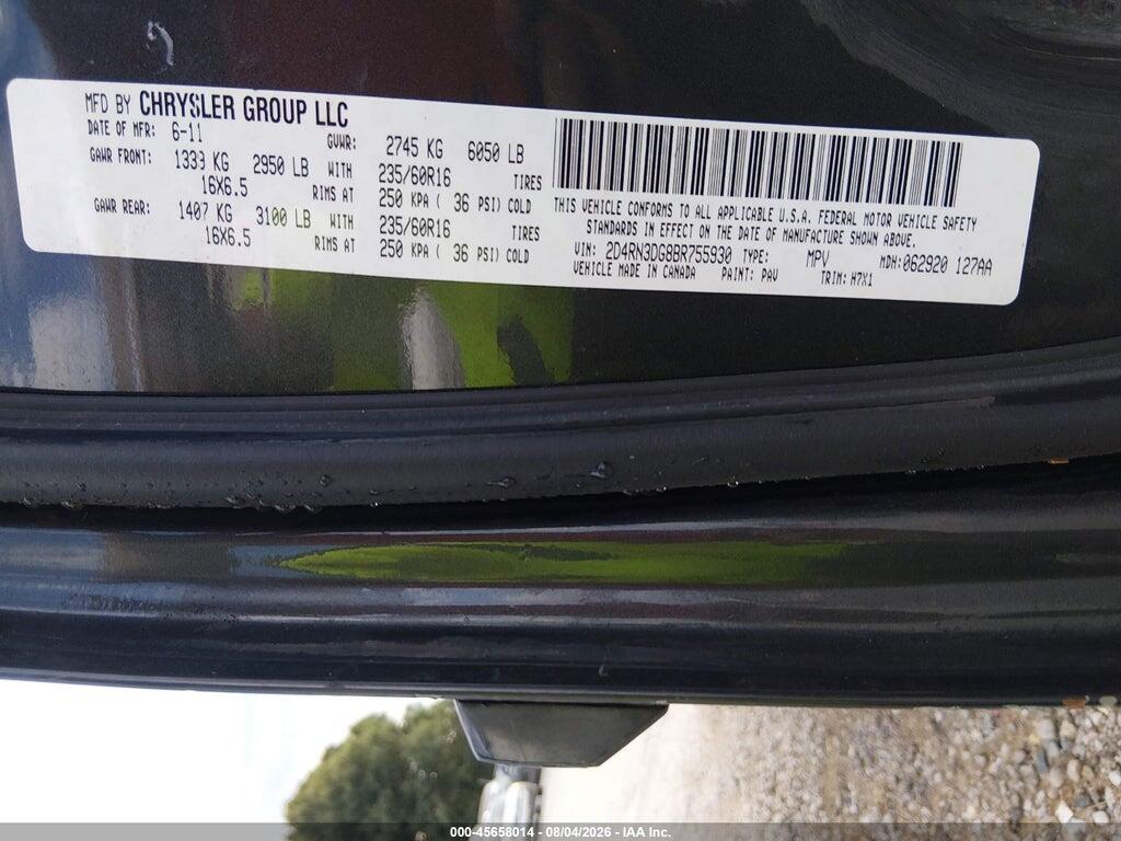 2D4RN3DG8BR755930 2011 DODGE GRAND CARAVAN photo no. 9