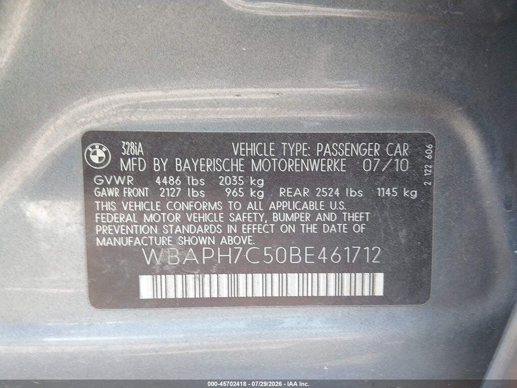 WBAPH7C50BE461712 2011 BMW 328I photo no. 9