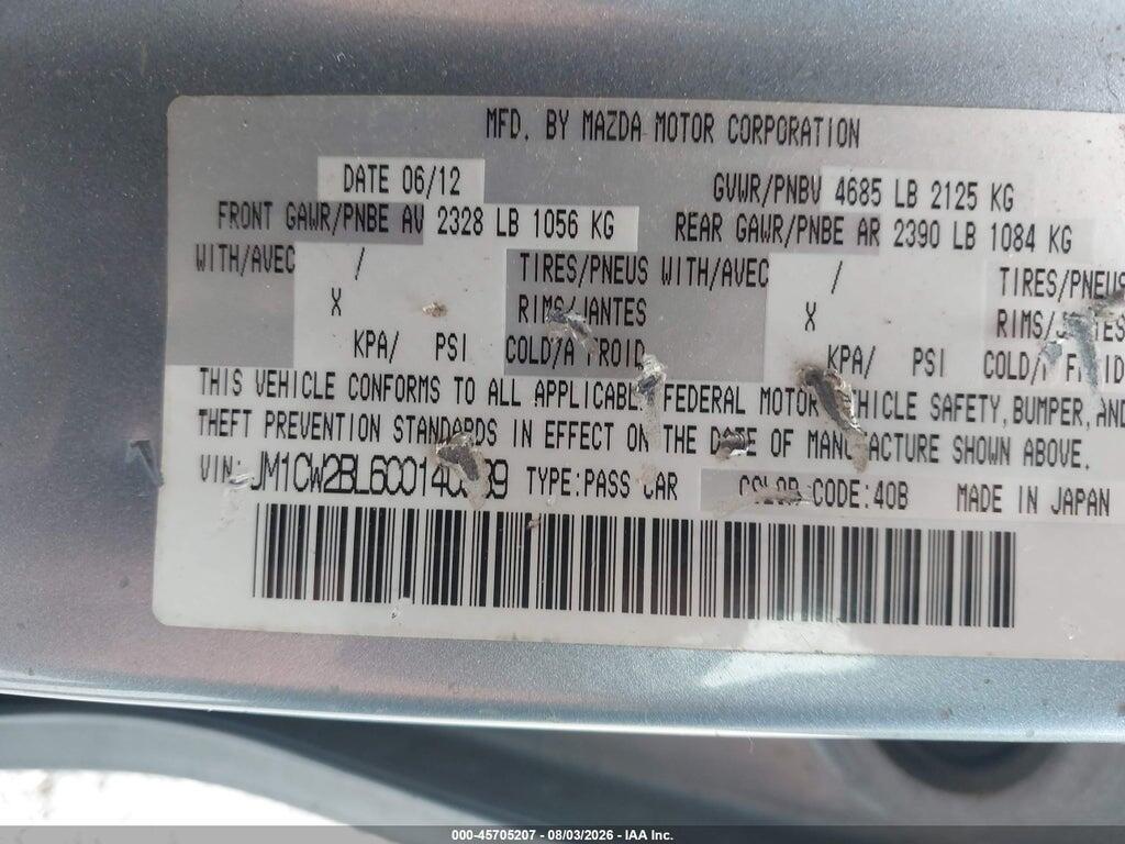 JM1CW2BL6C0140539 2012 MAZDA MAZDA5 photo no. 9