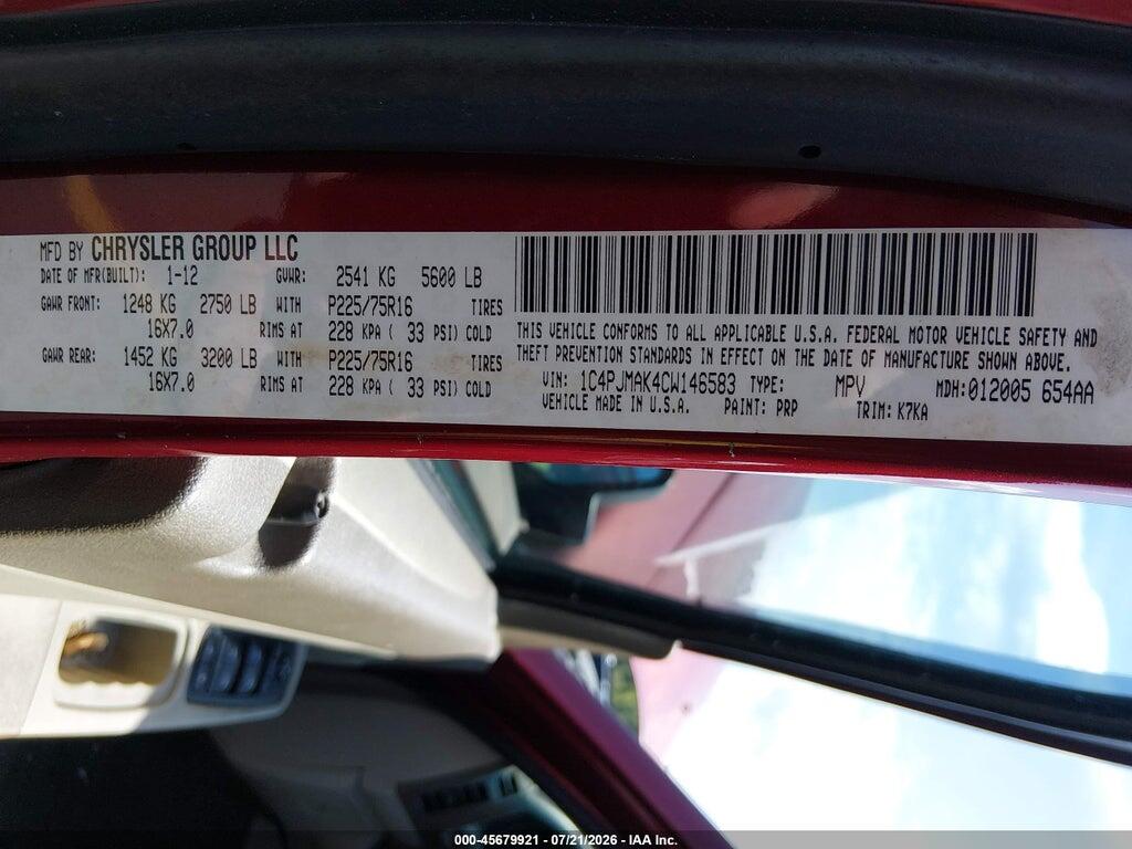 1C4PJMAK4CW146583 2012 JEEP LIBERTY photo no. 9