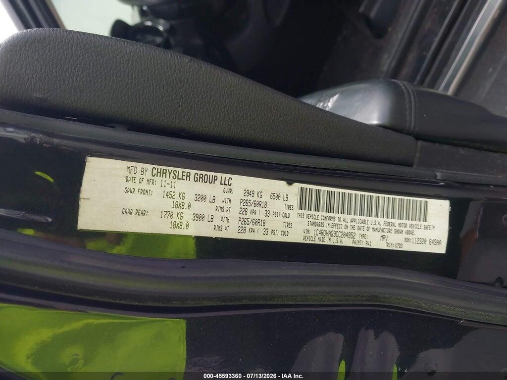 1C4RDHDG1DC663986 2013 DODGE DURANGO photo no. 9