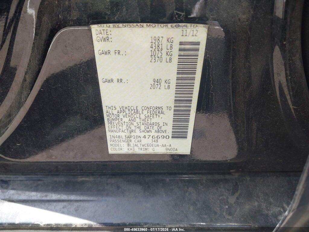 1N4BL3AP1DN476690 2013 NISSAN ALTIMA photo no. 9