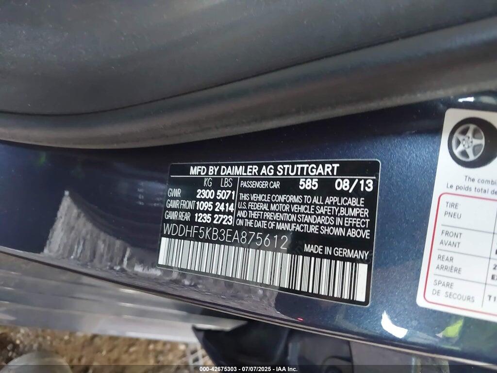 WDDHF5KB3EA875612 2014 MERCEDES-BENZ E 350 photo no. 9