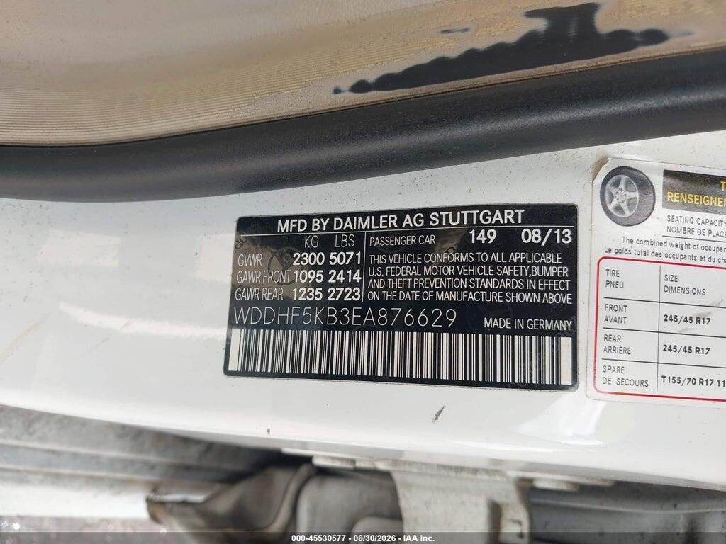 WDDHF5KB3EA876629 2014 MERCEDES-BENZ E 350 photo no. 9