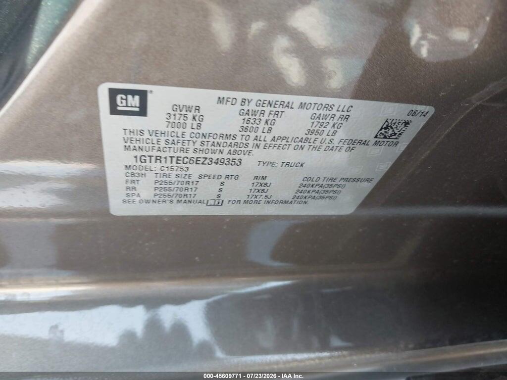 1GTR1TEC6EZ349353 2014 GMC SIERRA 1500 photo no. 9