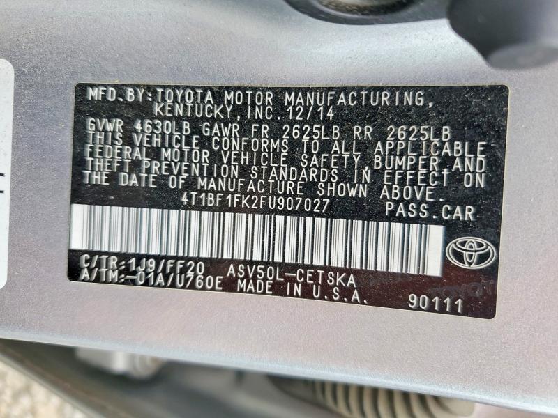4T1BF1FK2FU907027 2015 TOYOTA CAMRY photo no. 12