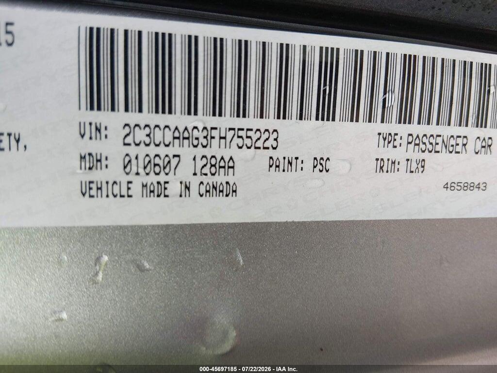 2C3CCAAG3FH755223 2015 CHRYSLER 300 photo no. 9