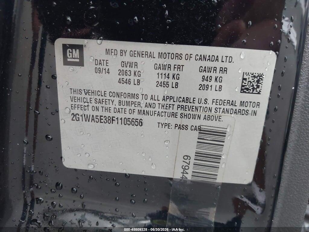 2G1WA5E38F1105656 2015 CHEVROLET IMPALA LIMITED photo no. 9